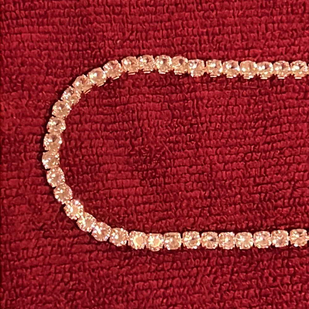 Round Cut CZ Diamonds Necklace Unisex 18” Silver-tone BRAND NEW - Picture 8 of 8
